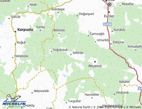 MICHELIN Seferler map - ViaMichelin