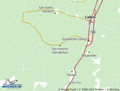 MICHELIN San Antonio Sahcabchen map - ViaMichelin