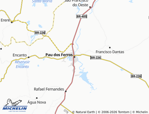 Mappa MICHELIN Pau dos Ferros - ViaMichelin
