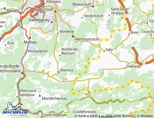 Mapa MICHELIN Glay - ViaMichelin