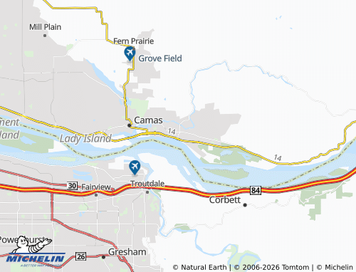 Mappa MICHELIN Washougal - ViaMichelin