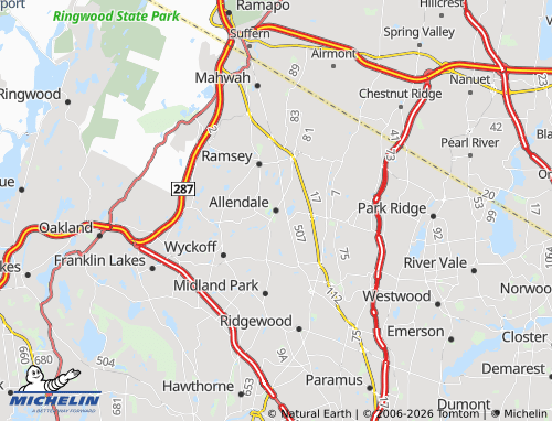 Mappa MICHELIN Allendale - ViaMichelin