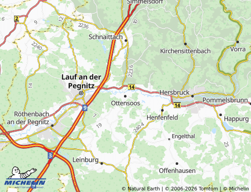 MICHELIN Ottensoos map - ViaMichelin