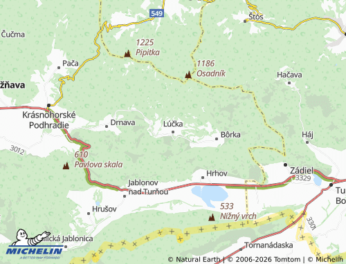 MICHELIN Lúčka map - ViaMichelin