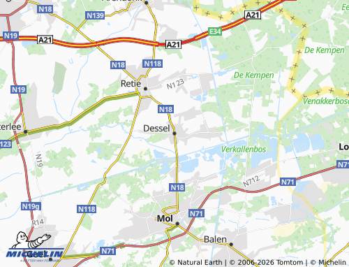 Mapa MICHELIN Dessel - ViaMichelin