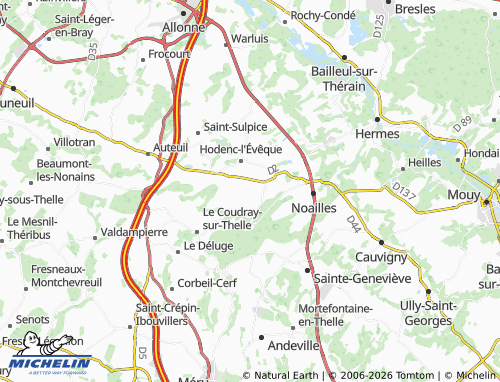 Mapa MICHELIN Silly-Tillard - ViaMichelin