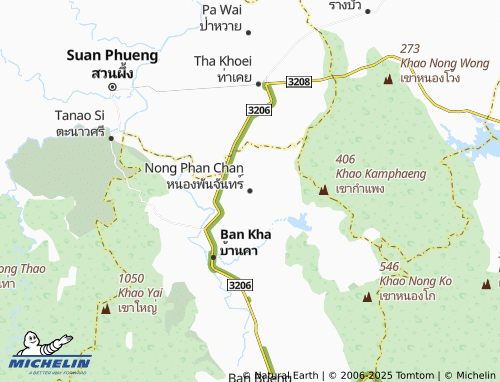 MICHELIN Nong Phan Chan map - ViaMichelin