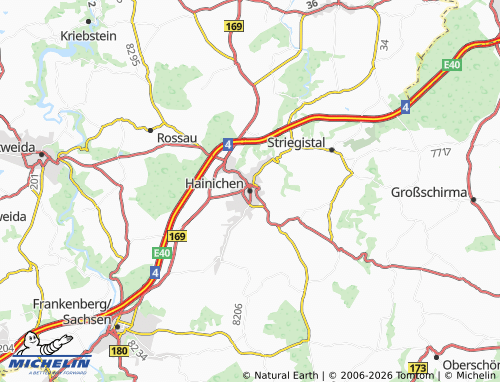 MICHELIN Hainichen map - ViaMichelin