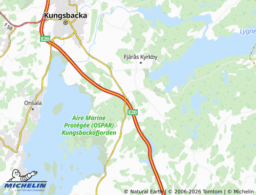 MICHELIN-Landkarte Fjärås Station - ViaMichelin