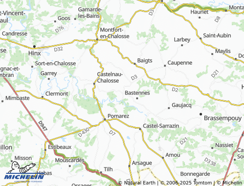 MICHELIN Donzacq map - ViaMichelin