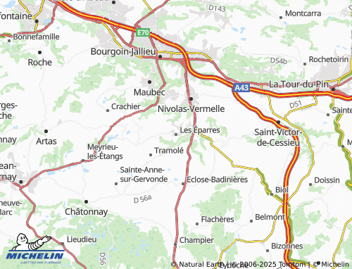 Kaart MICHELIN Les Éparres - ViaMichelin