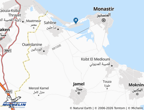 Carte MICHELIN Menzel Harb - ViaMichelin