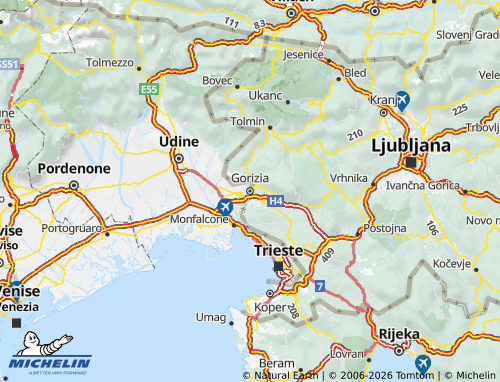 MICHELIN Gorizia map - ViaMichelin