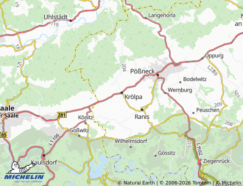 MICHELIN Krölpa map - ViaMichelin