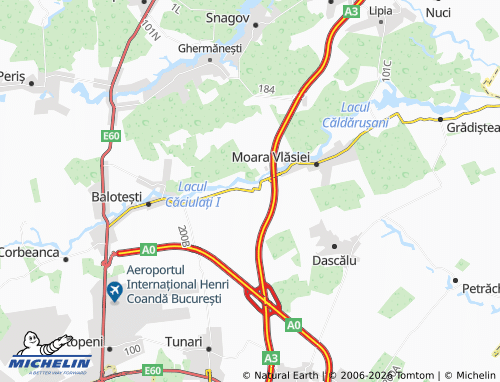 MICHELIN Căciulați map - ViaMichelin