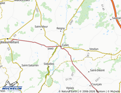 Mappa MICHELIN Culan - ViaMichelin