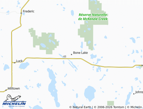 Mappa MICHELIN Bone Lake - ViaMichelin