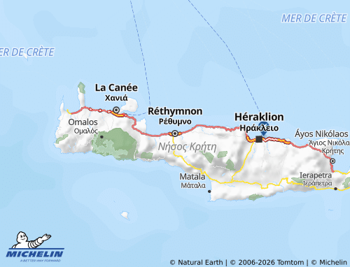 Carte MICHELIN Rethymno - ViaMichelin
