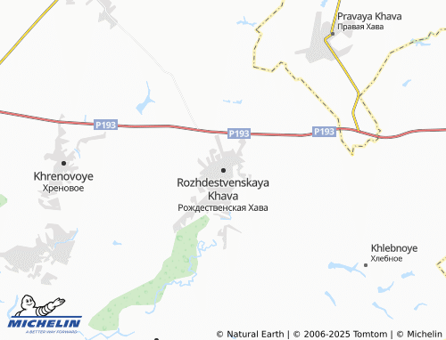 MICHELIN Rozhdestvenskaya Khava map - ViaMichelin