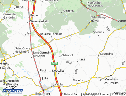 MICHELIN Grandchamp map - ViaMichelin