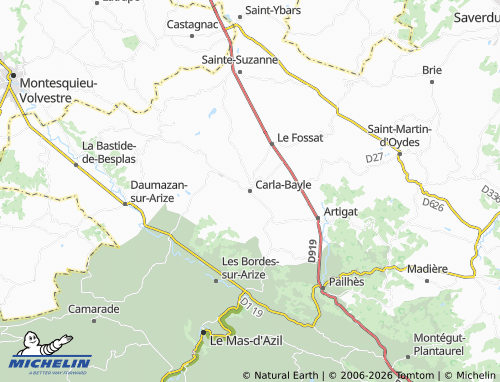 Mappa MICHELIN Carla-Bayle - ViaMichelin