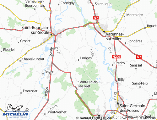 MICHELIN Loriges map - ViaMichelin