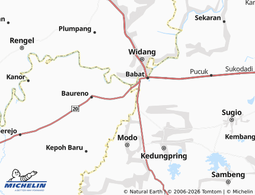 MICHELIN-Landkarte Gajah - ViaMichelin