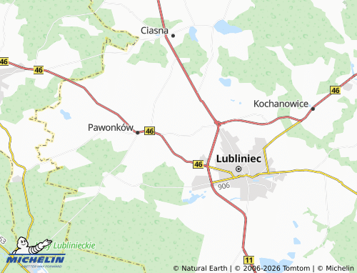 MICHELIN Draliny map - ViaMichelin