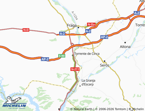 Kaart MICHELIN Torrente de Cinca - ViaMichelin