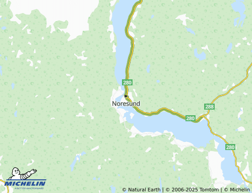 MICHELIN Noresund map - ViaMichelin