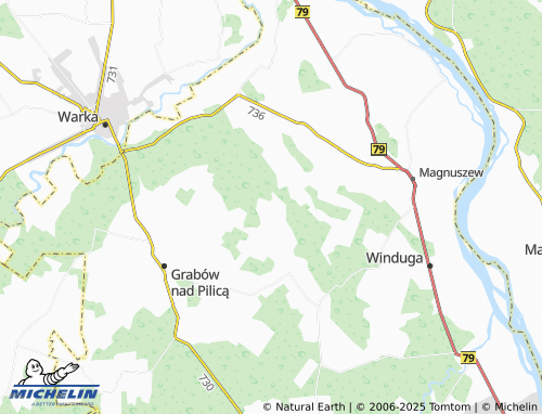 MICHELIN Cychrowska Wola map - ViaMichelin