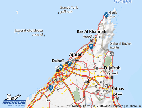 MICHELIN Umm Al Quwain map - ViaMichelin