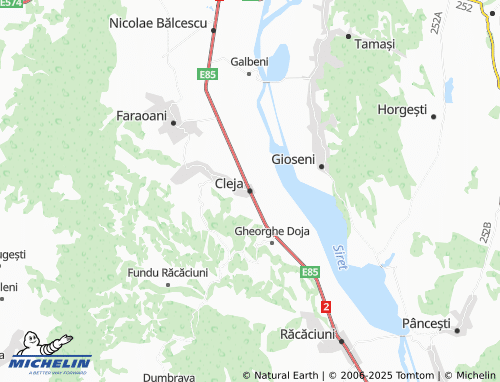 MICHELIN Cleja map - ViaMichelin