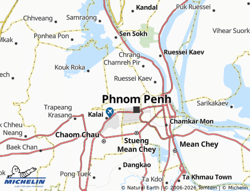 Kaart MICHELIN Phnom Penh Thmei - ViaMichelin