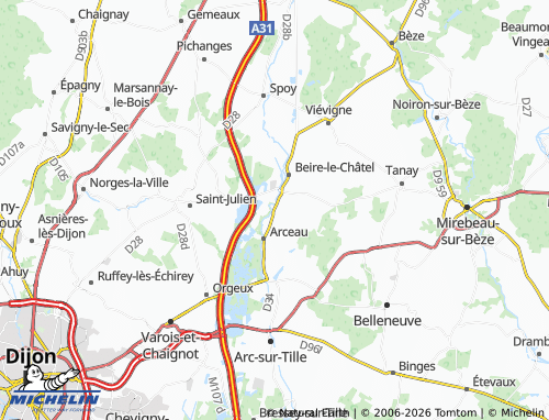 MICHELIN Fouchanges map - ViaMichelin