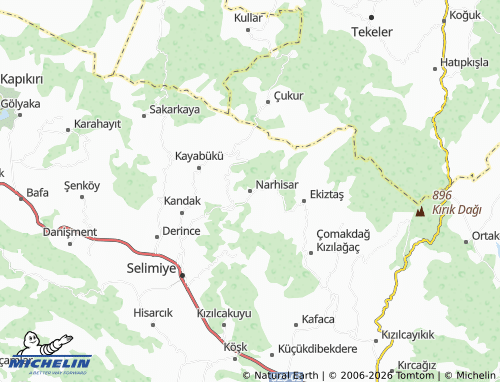 Mapa MICHELIN Narhisar - ViaMichelin