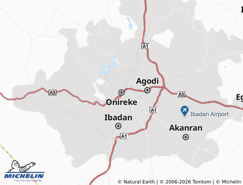 MICHELIN Onireke map - ViaMichelin