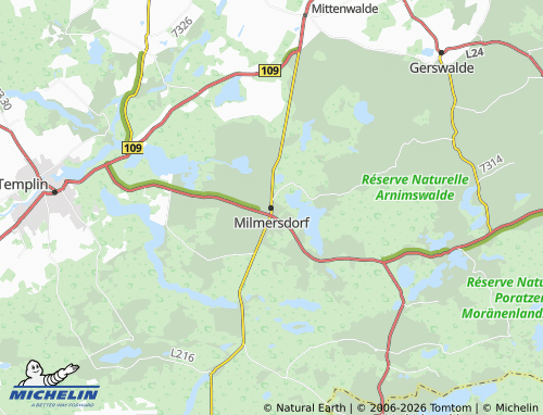MICHELIN Milmersdorf map - ViaMichelin
