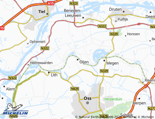 MICHELIN Oijen map - ViaMichelin