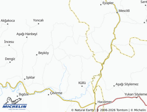MICHELIN Çatak map - ViaMichelin