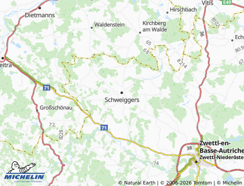 Mapa MICHELIN Schweiggers - ViaMichelin
