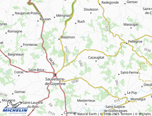 MICHELIN-Landkarte Cleyrac - ViaMichelin