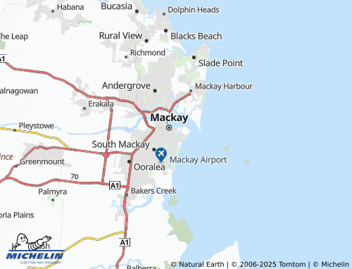 MICHELIN East Mackay map - ViaMichelin