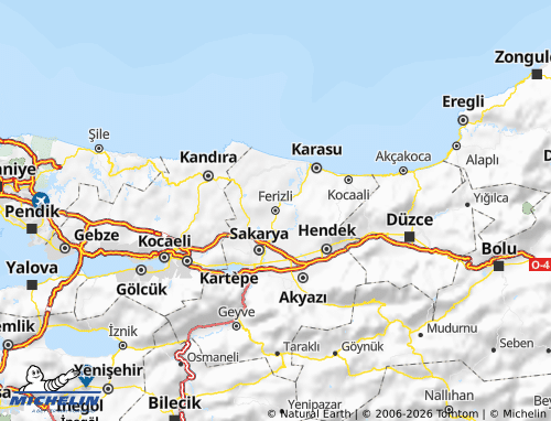 MICHELIN-Landkarte Ferizli - ViaMichelin