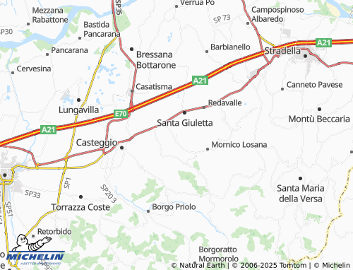 MICHELIN Torricella Verzate map - ViaMichelin