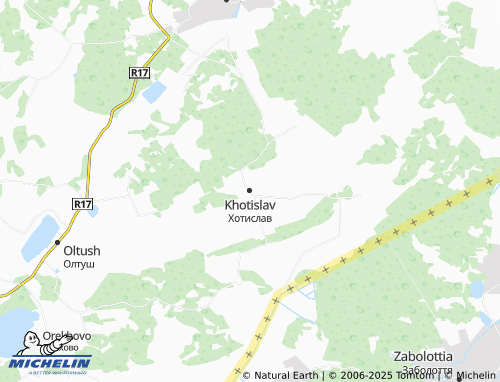 MICHELIN Khotislav map - ViaMichelin