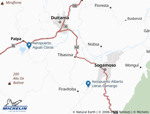 MICHELIN Tibasosa map - ViaMichelin