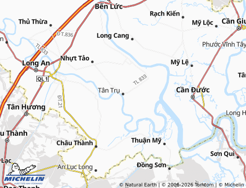 Mapa MICHELIN Tân Trụ - ViaMichelin
