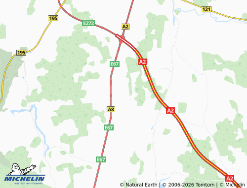 MICHELIN Uliūnai map - ViaMichelin