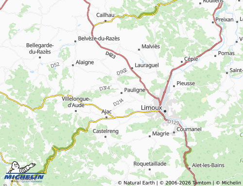 Mappa MICHELIN Pauligne - ViaMichelin